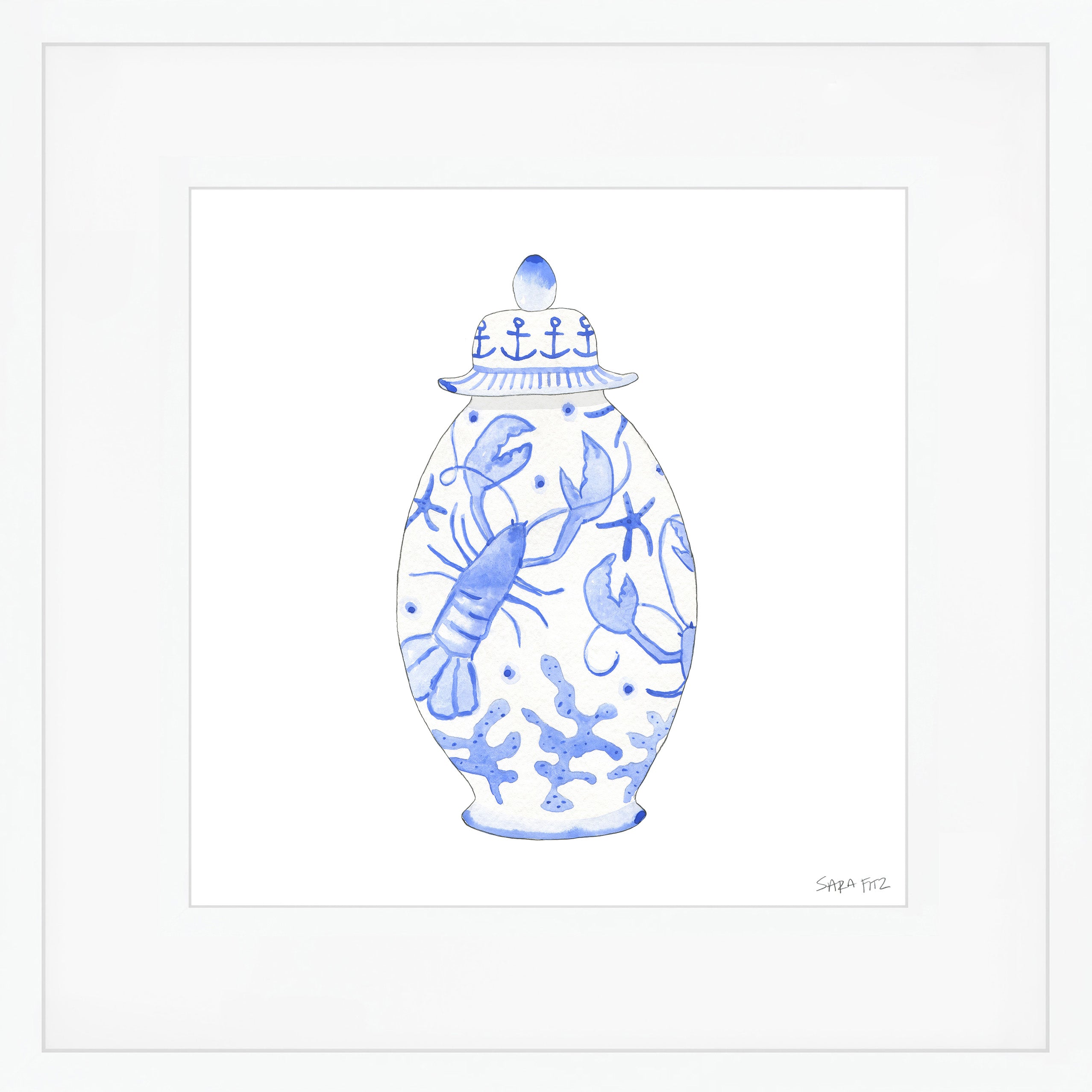Ginger Jar Mega Art Print by Sara Fitz