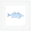 Blue Fish Mega Art Print by Sara Fitz