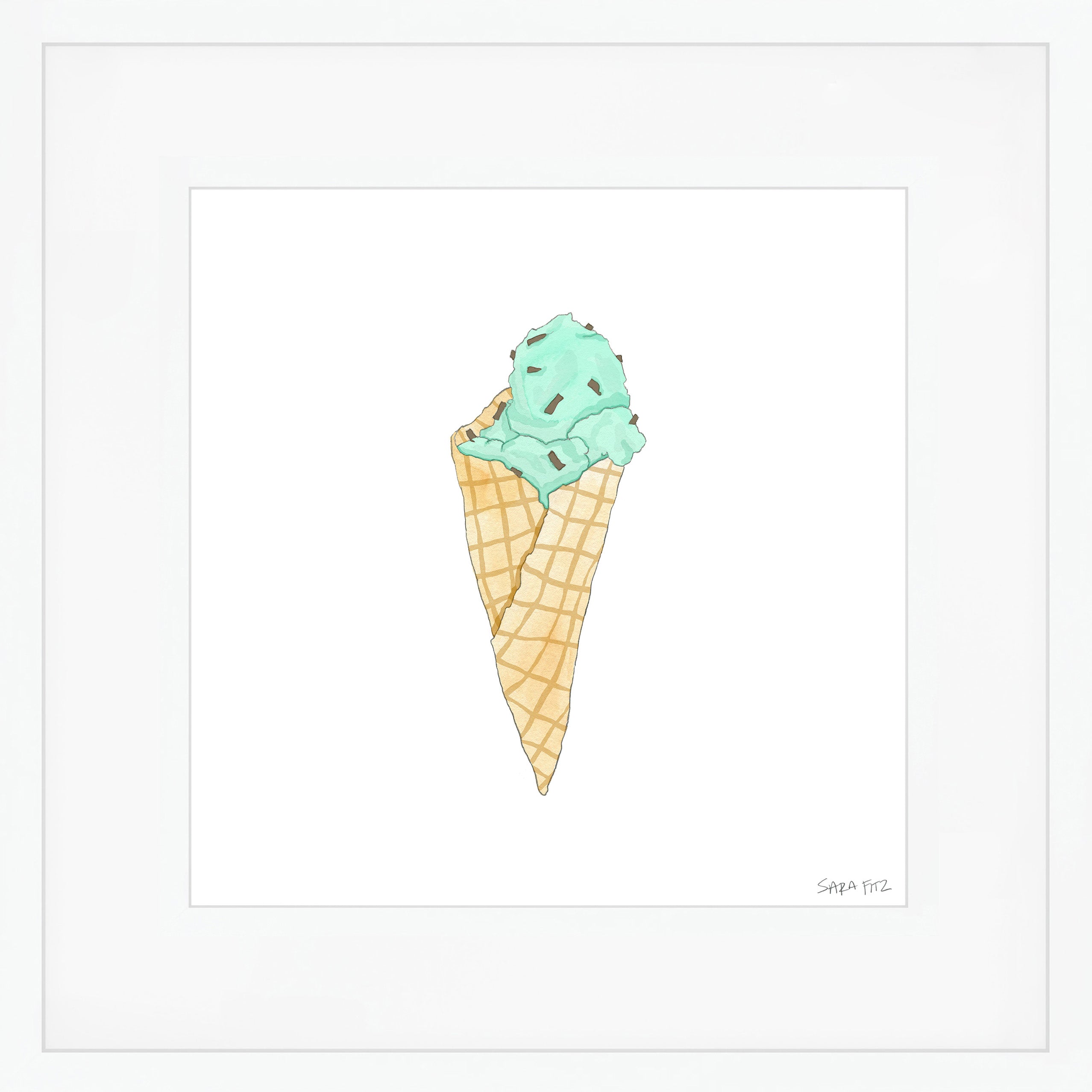 Mint Gelato Mega Art Print by Sara Fitz