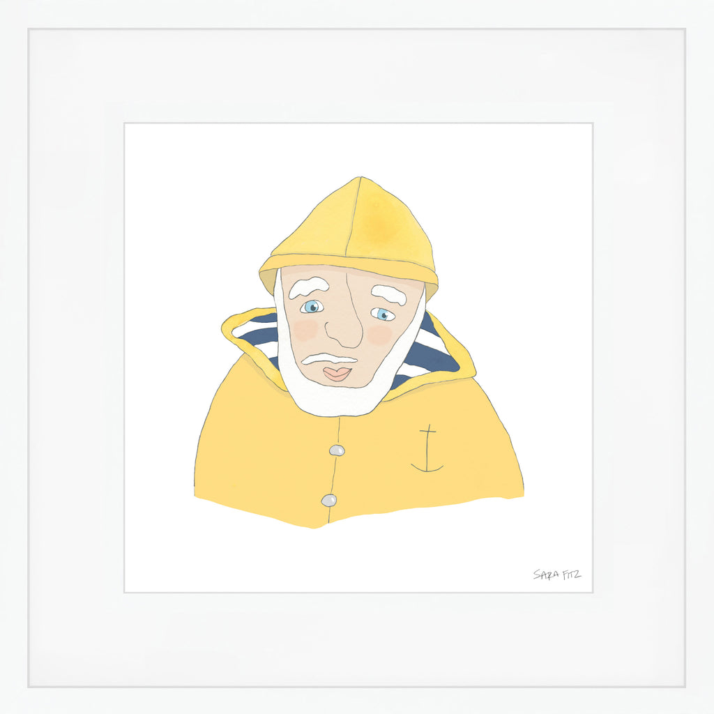 Skipper Slicker Mega Art Print by Sara Fitz