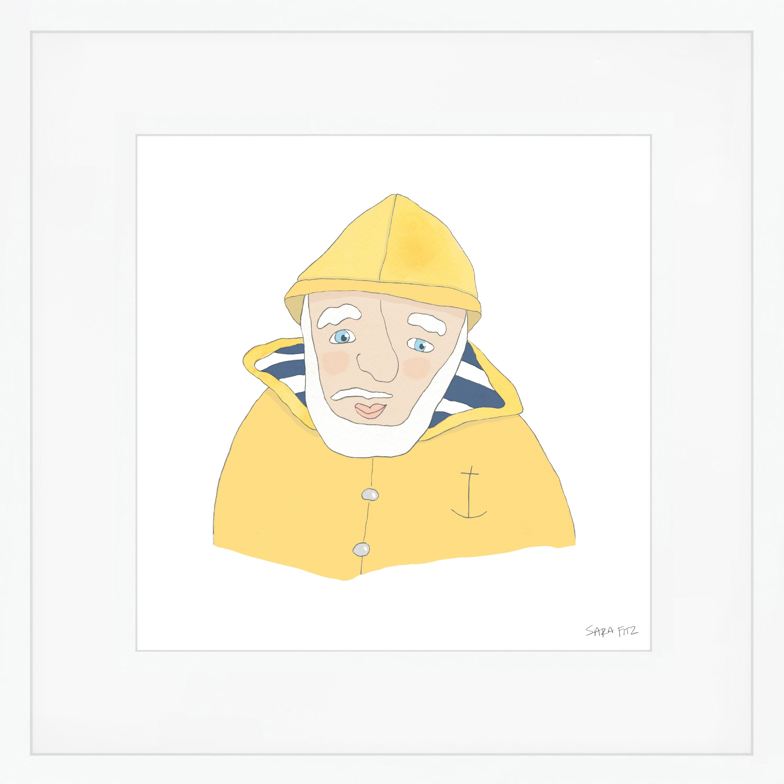 Skipper Slicker Mega Art Print by Sara Fitz