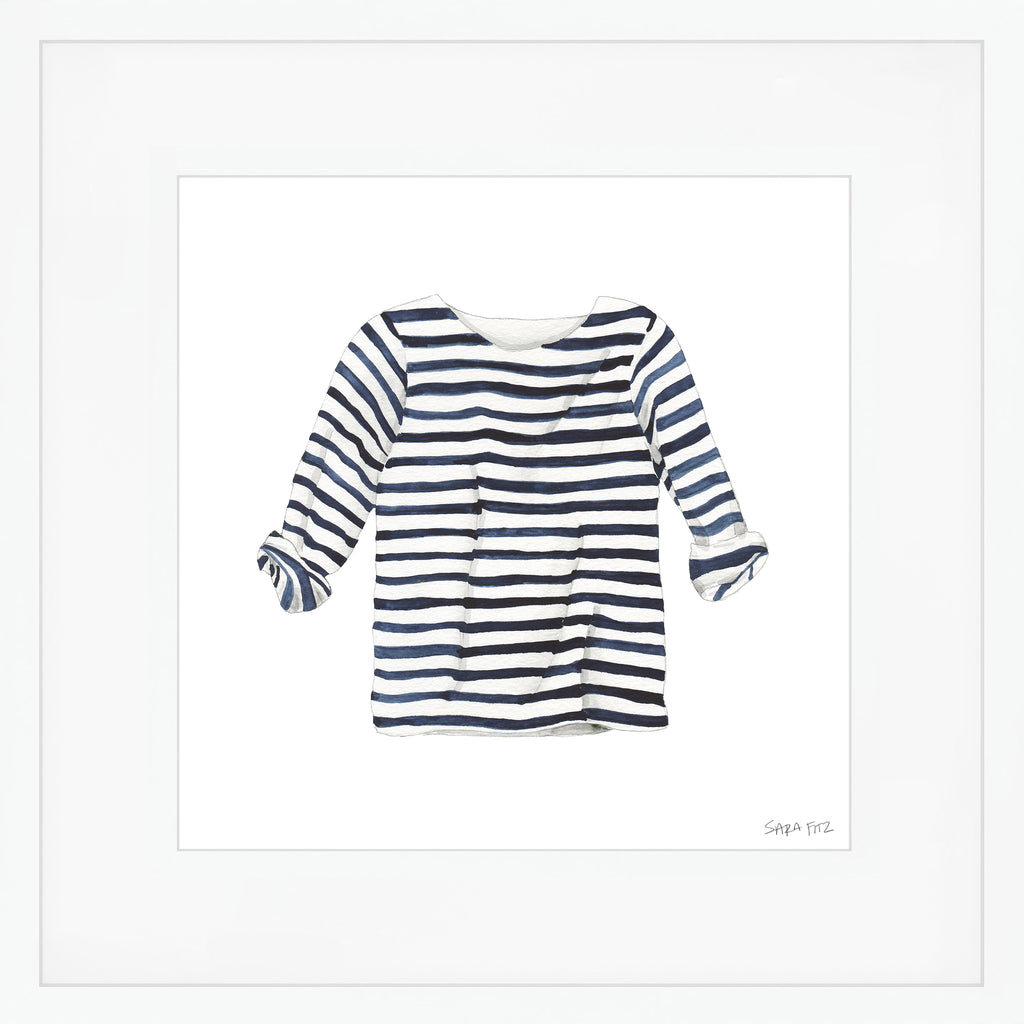 Striped Shirt Mega Art Print by Sara Fitz