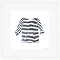 Striped Shirt Mega Art Print by Sara Fitz