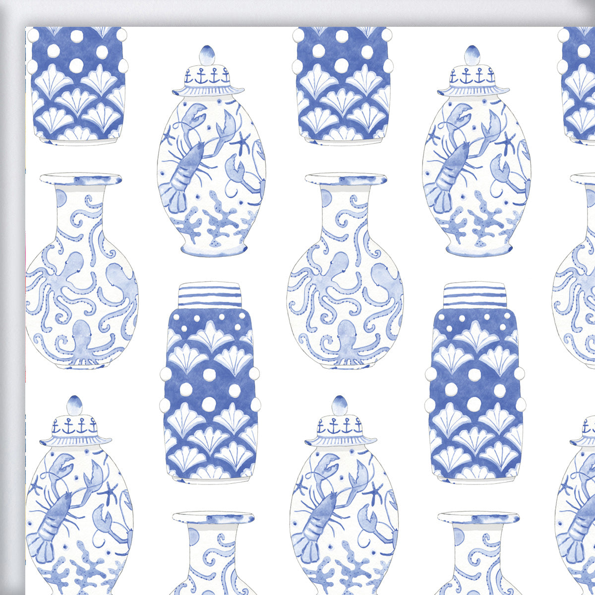 Nautical Ginger Jar Gift Wrap by Sara Fitz