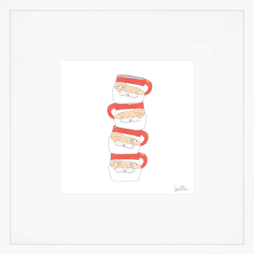 Santa Mug Art Print by Sara Fitz