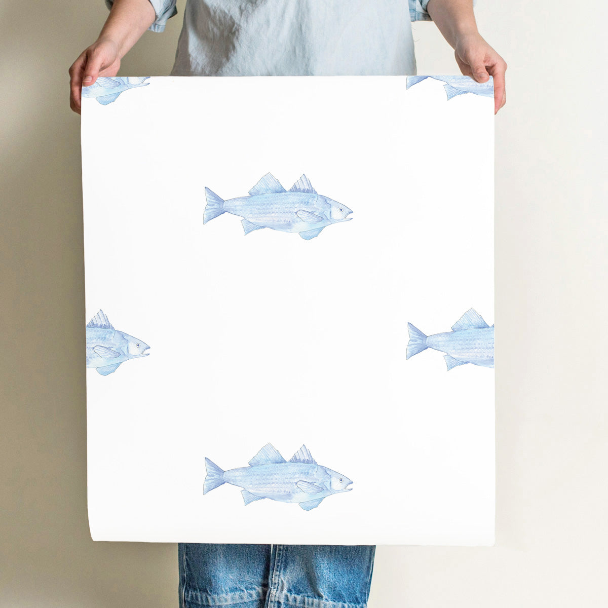 Blue Fish Wallpaper by Sara Fitz
