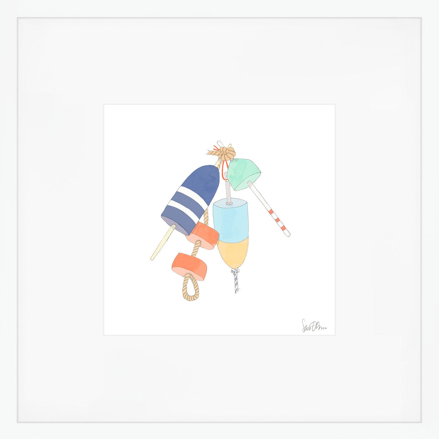 Buoy Bunch Art Print by Sara Fitz