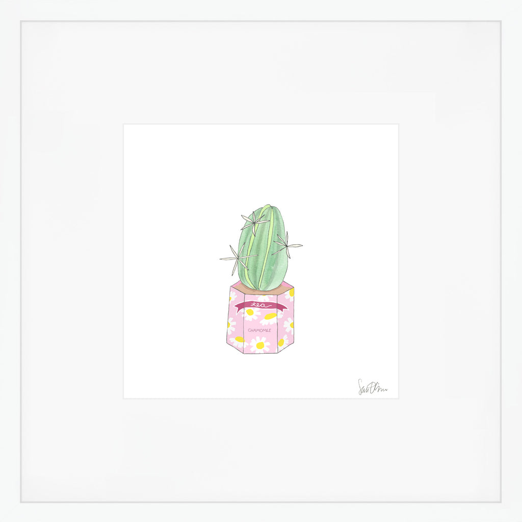 Chamomile Tea Tin Art Print by Sara Fitz