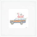 Checked Wagon Art Print by Sara Fitz