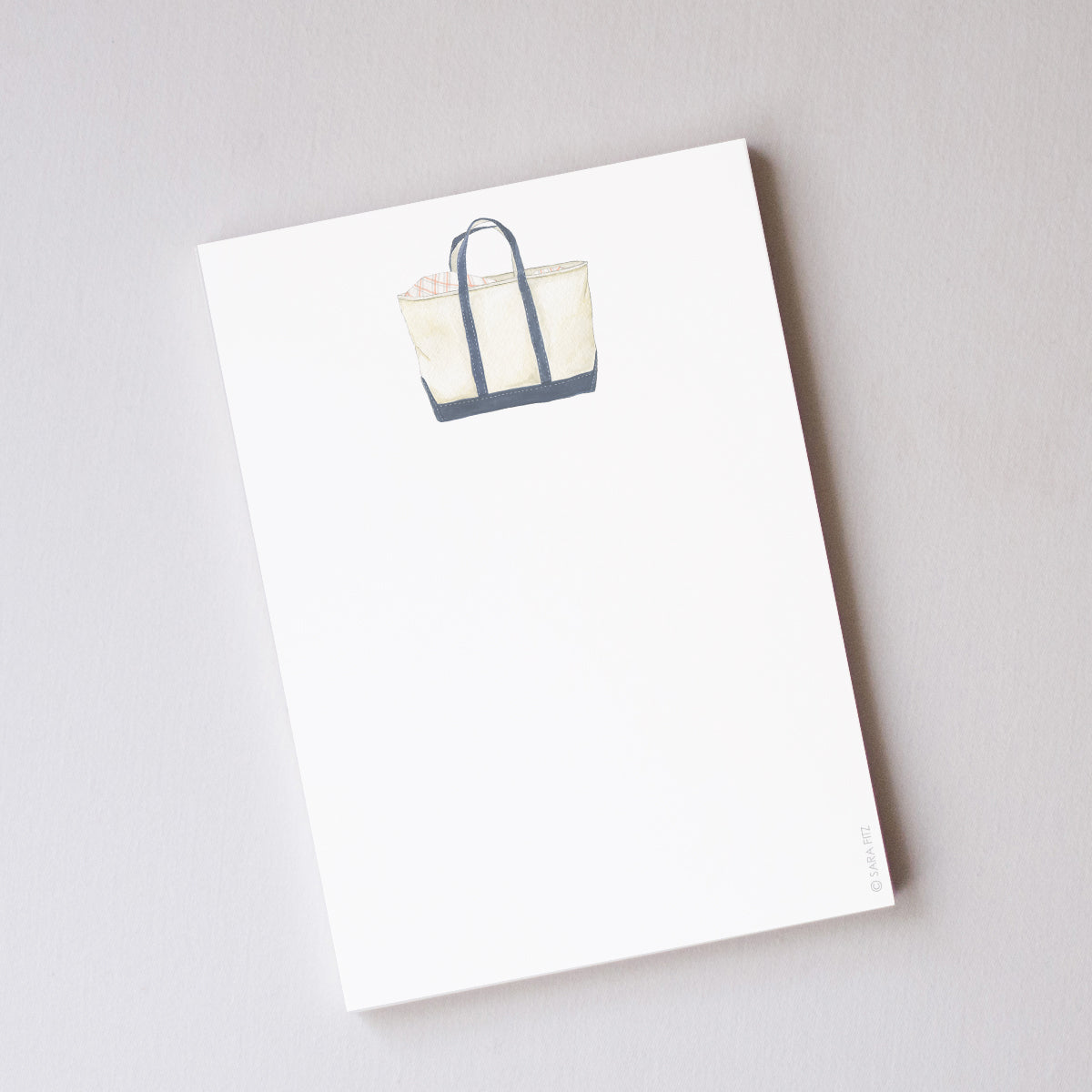 Canvas Tote Notepad by Sara Fitz
