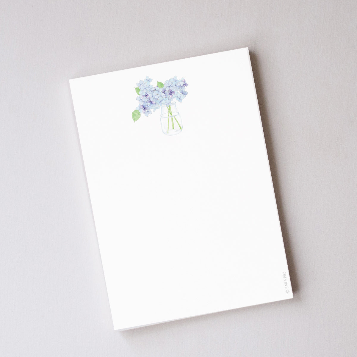 Hydrangea Notepad by Sara Fitz