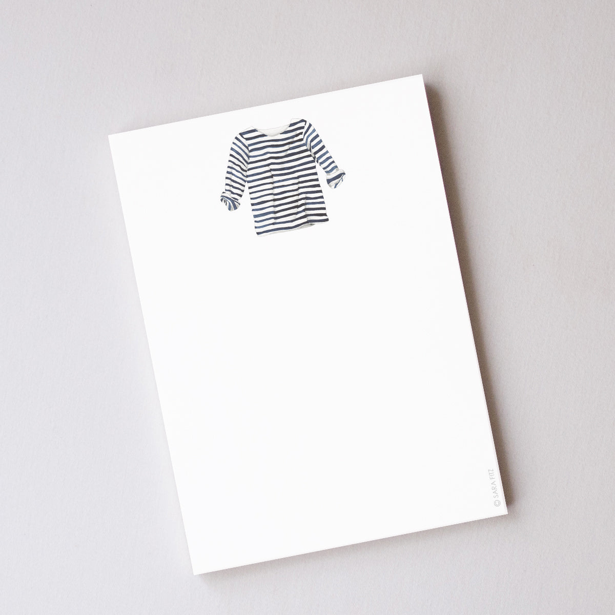 Striped Shirt Notepad by Sara Fitz