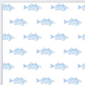 Blue Fish Gift Wrap by Sara Fitz