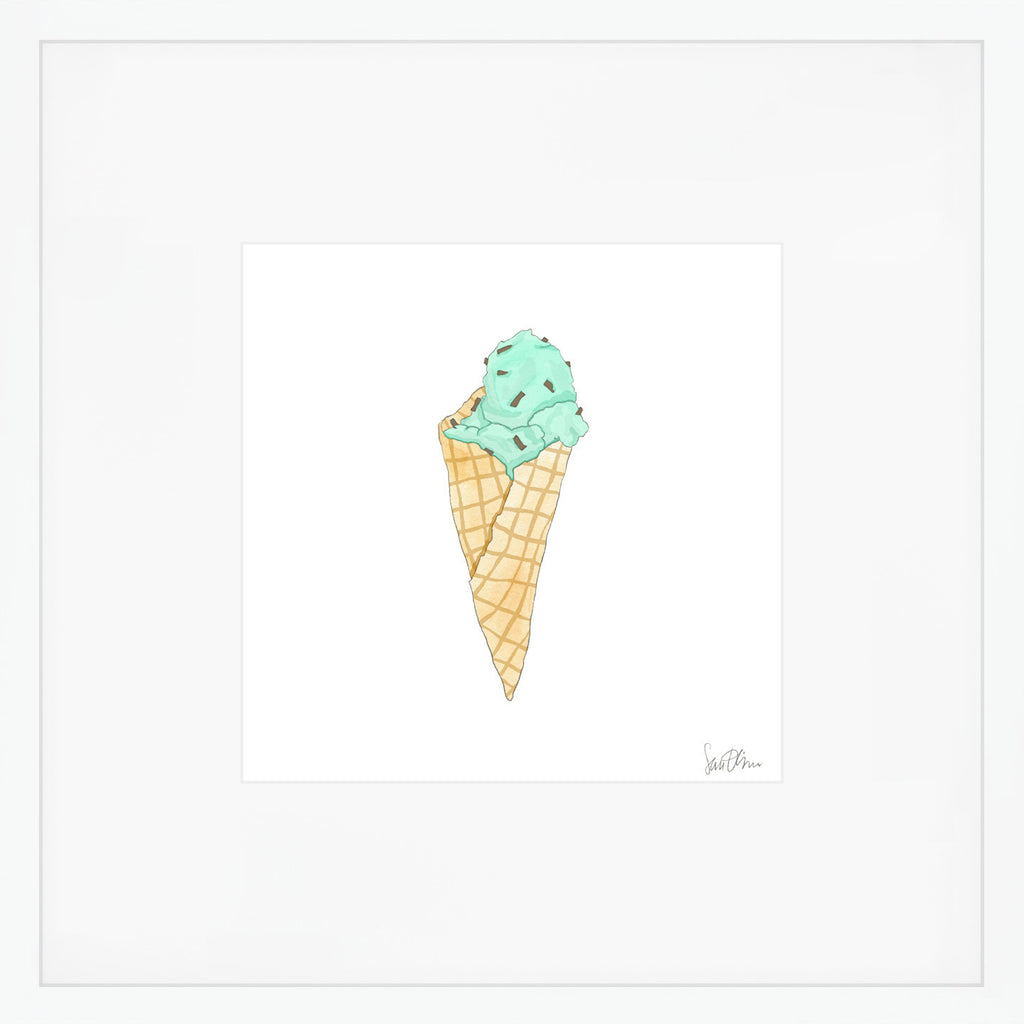 Mint Gelato Art Print by Sara Fitz