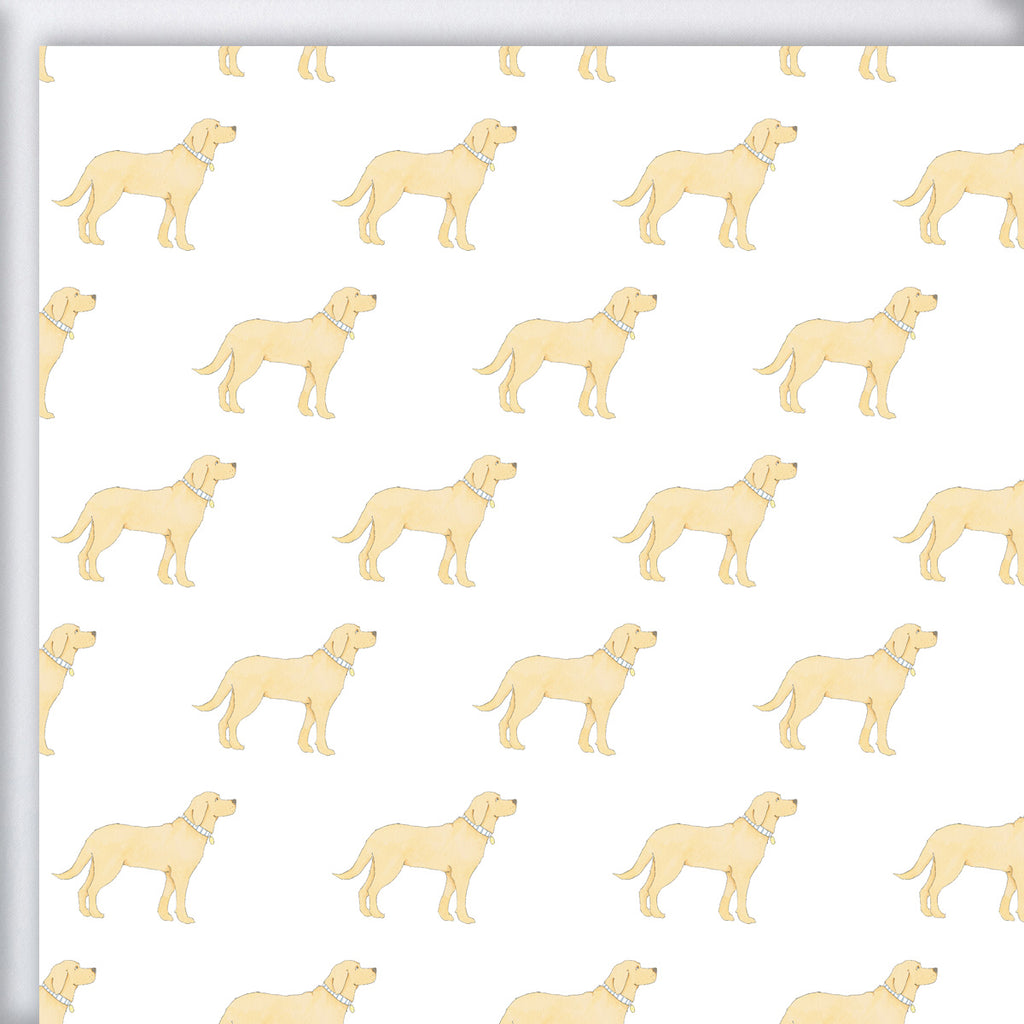 Golden Pup Gift Wrap by Sara Fitz