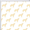 Golden Pup Gift Wrap by Sara Fitz