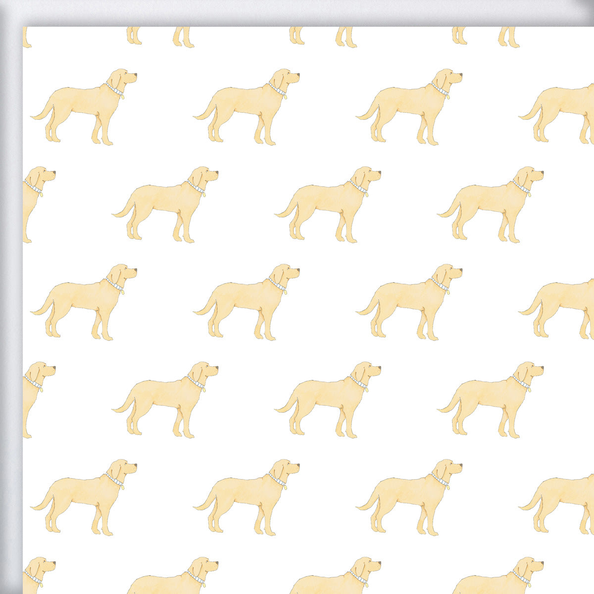 Golden Pup Gift Wrap by Sara Fitz