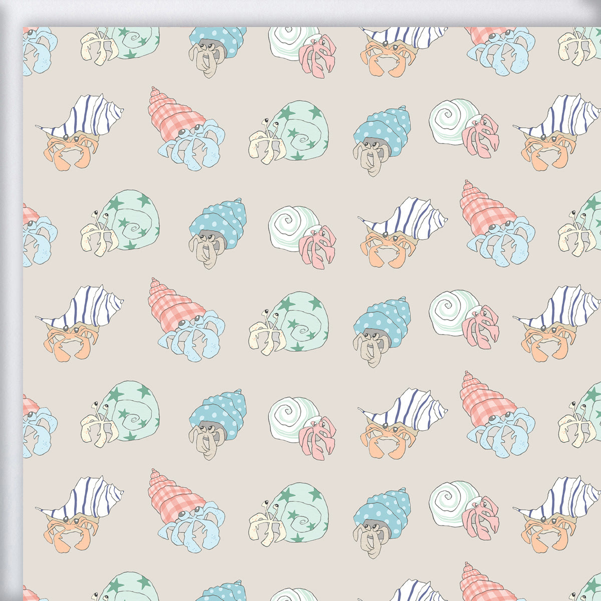 Hermit Crab Gift Wrap by Sara Fitz