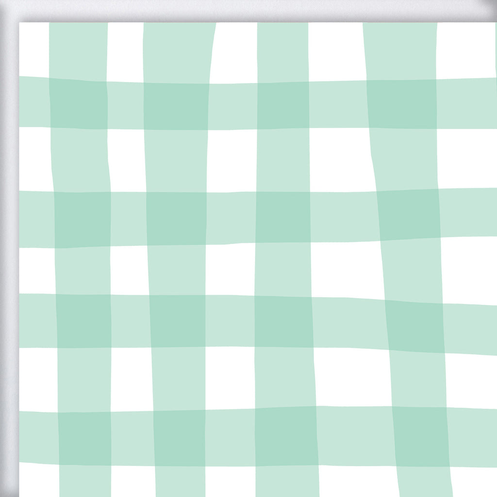 Mint Check Gift Wrap by Sara Fitz