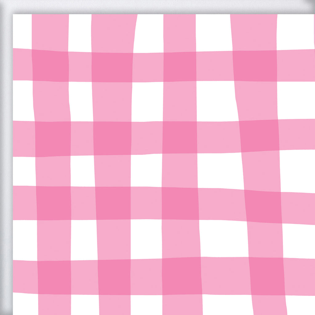 Pink Check Gift Wrap by Sara Fitz