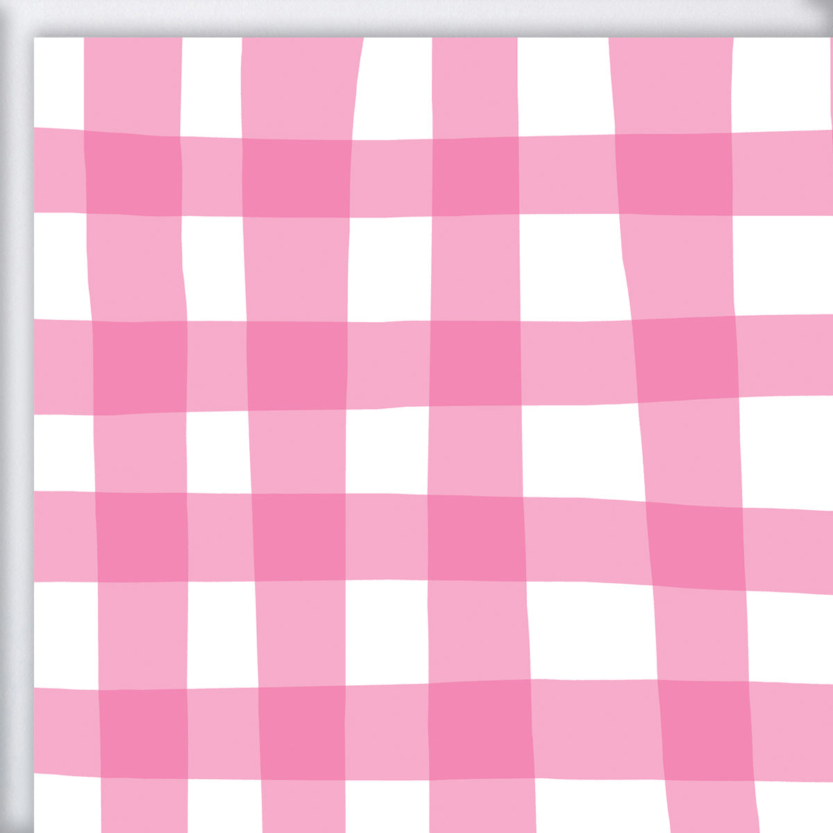 Pink Check Gift Wrap by Sara Fitz
