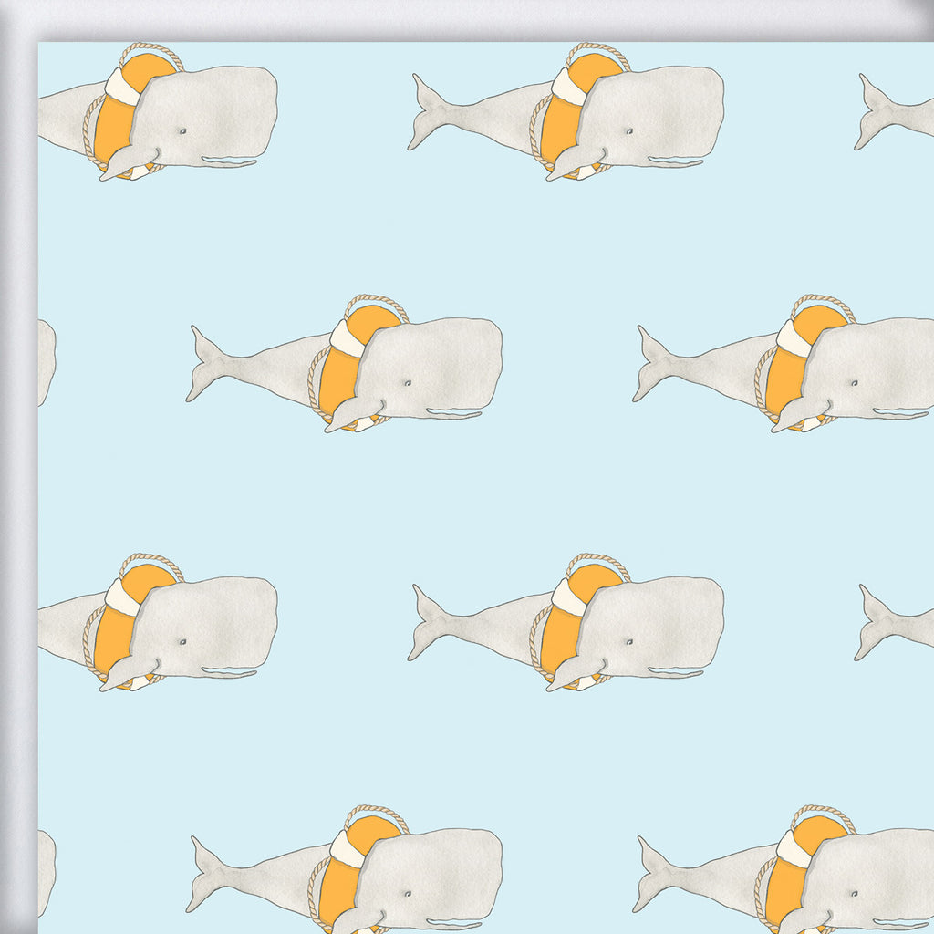 Whale Gift Wrap by Sara Fitz
