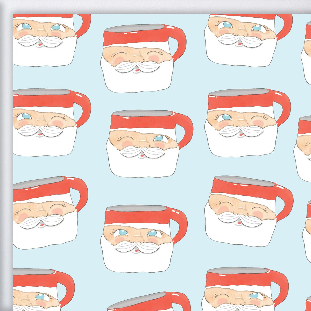 Santa Mug Gift Wrap by Sara Fitz