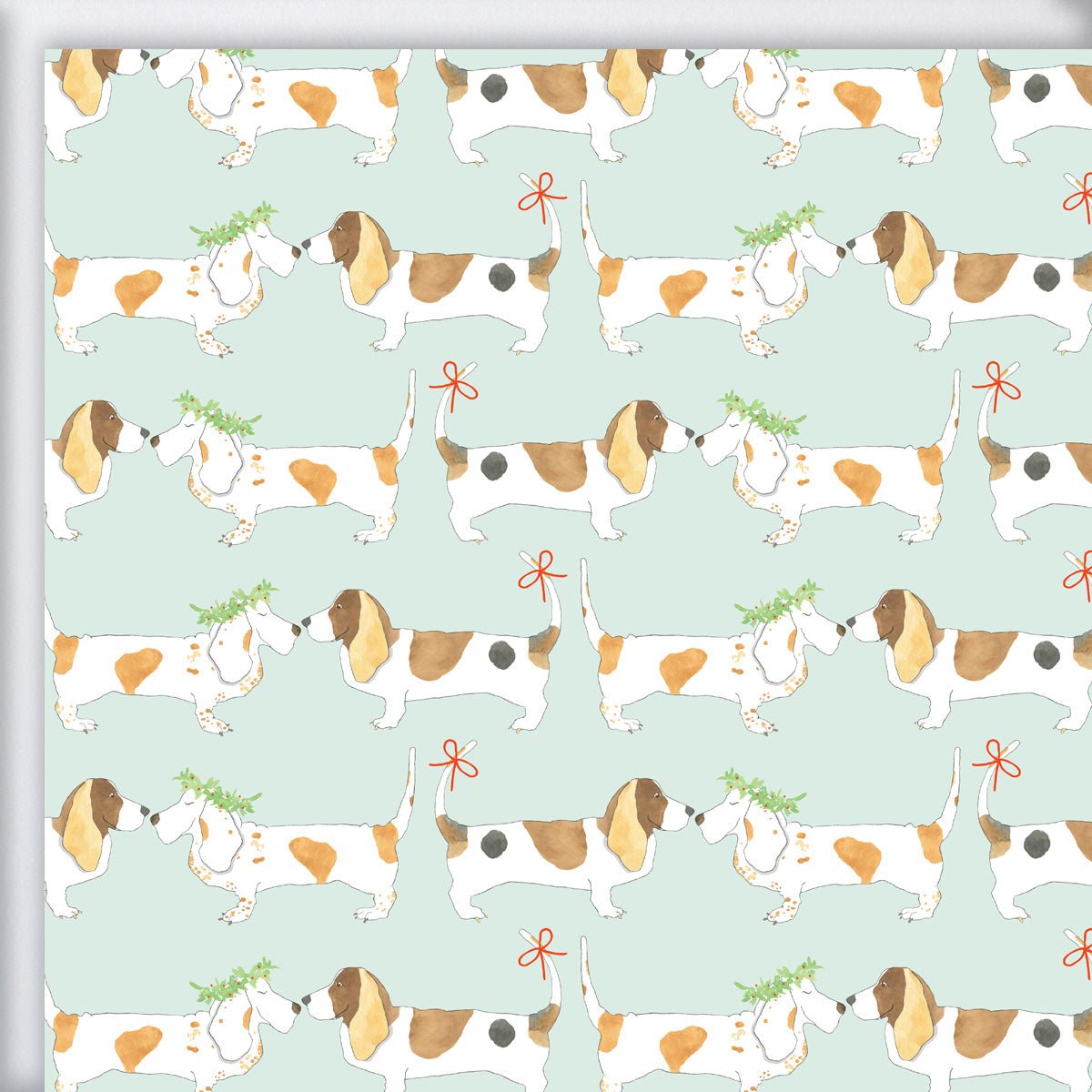 Festive Hound Gift Wrap by Sara Fitz