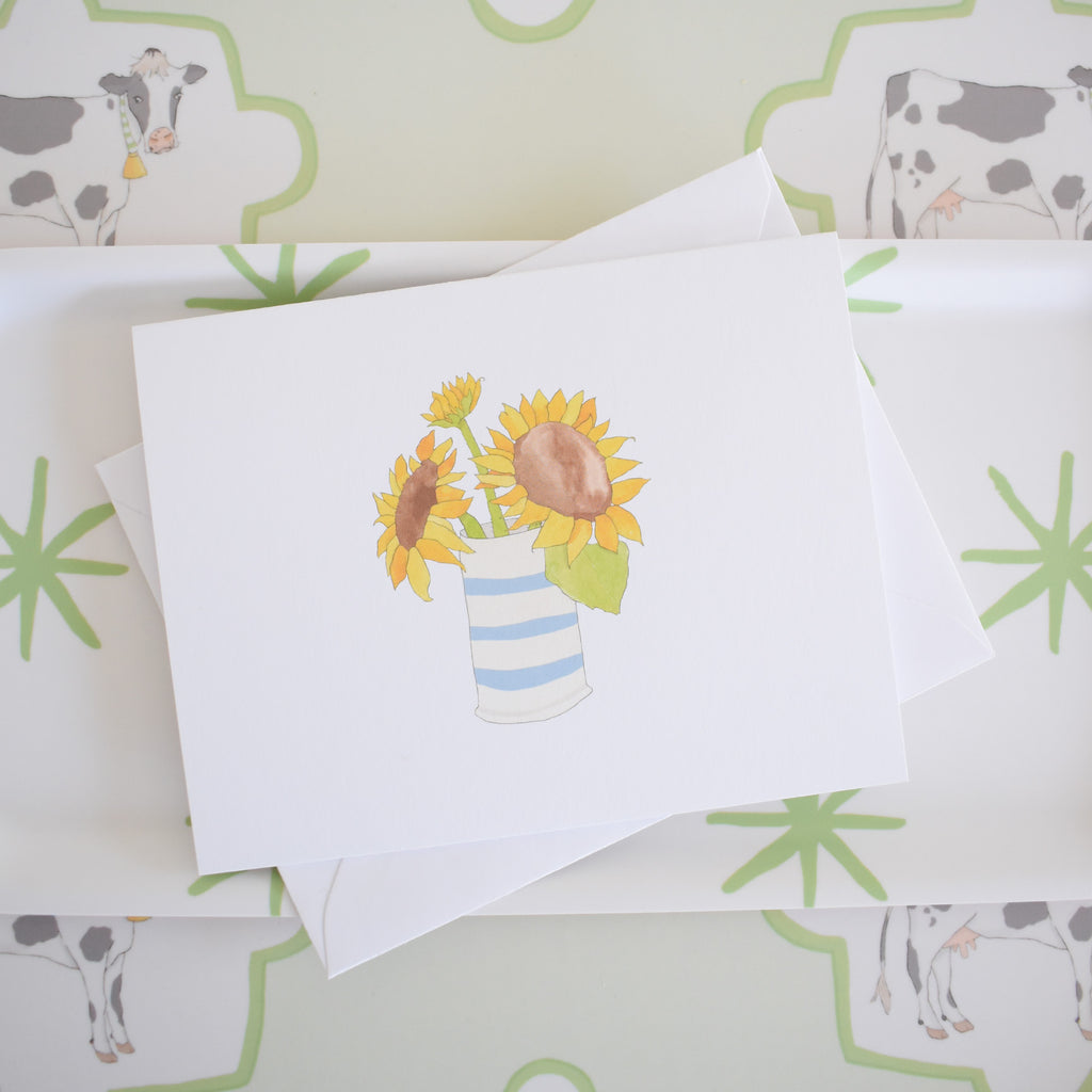 Sunflowers Note Card by Sara Fitz