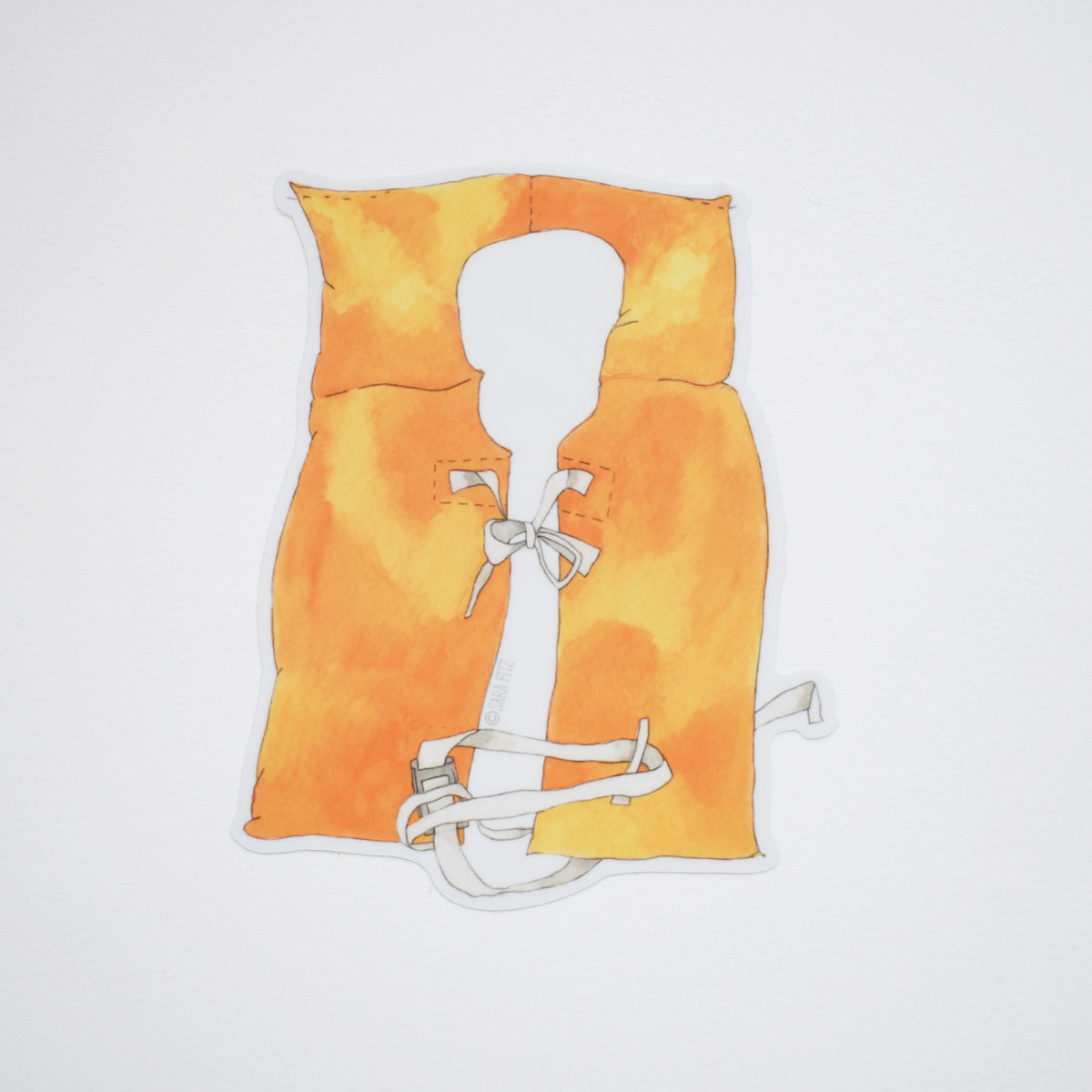 Life Jacket Sticker by Sara Fitz