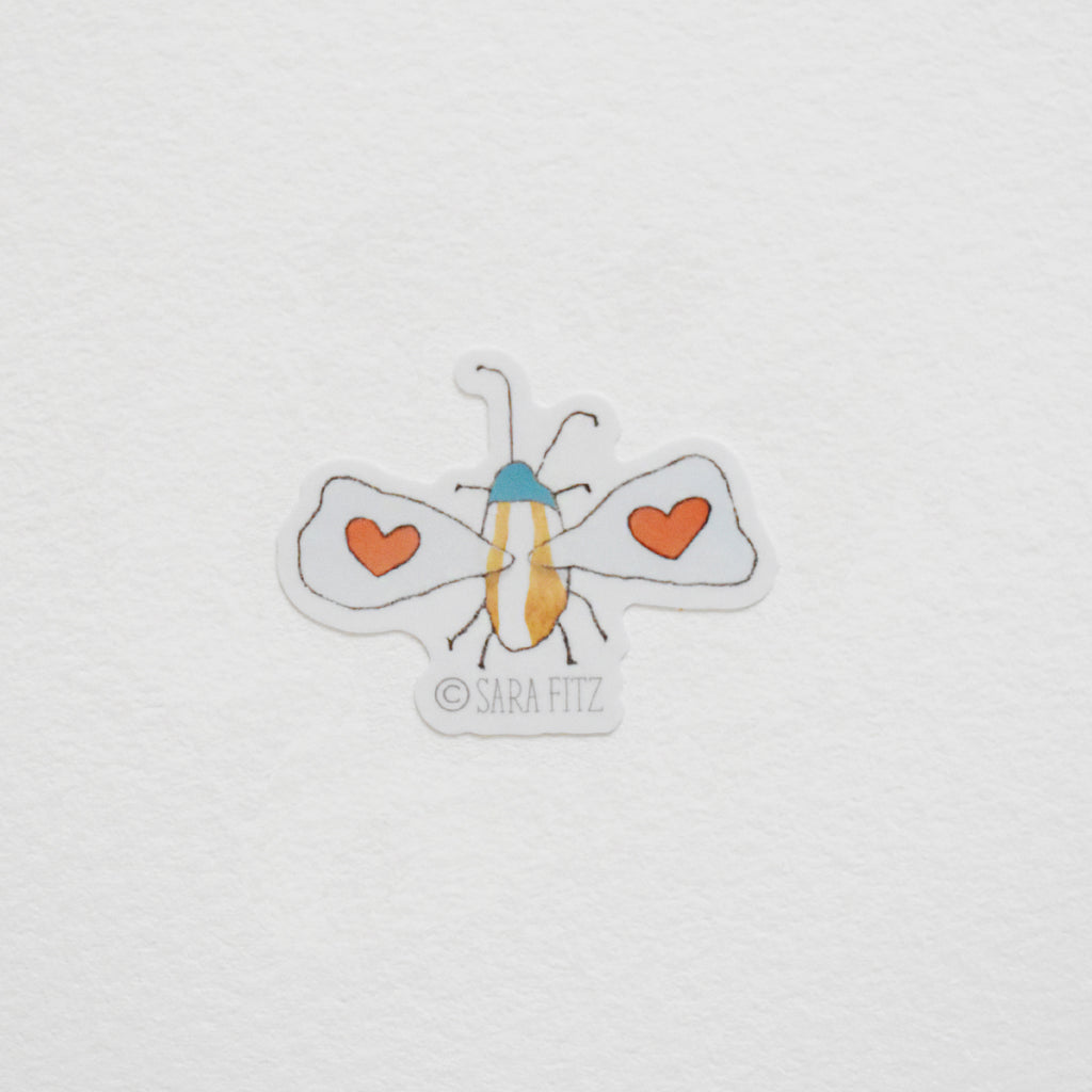 Love Bug Sticker by Sara Fitz