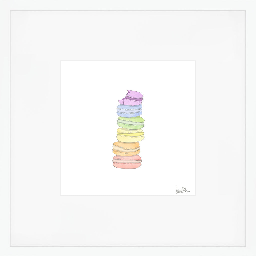 Rainbow Macaron Art Print by Sara Fitz