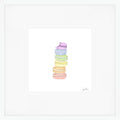Rainbow Macaron Art Print by Sara Fitz