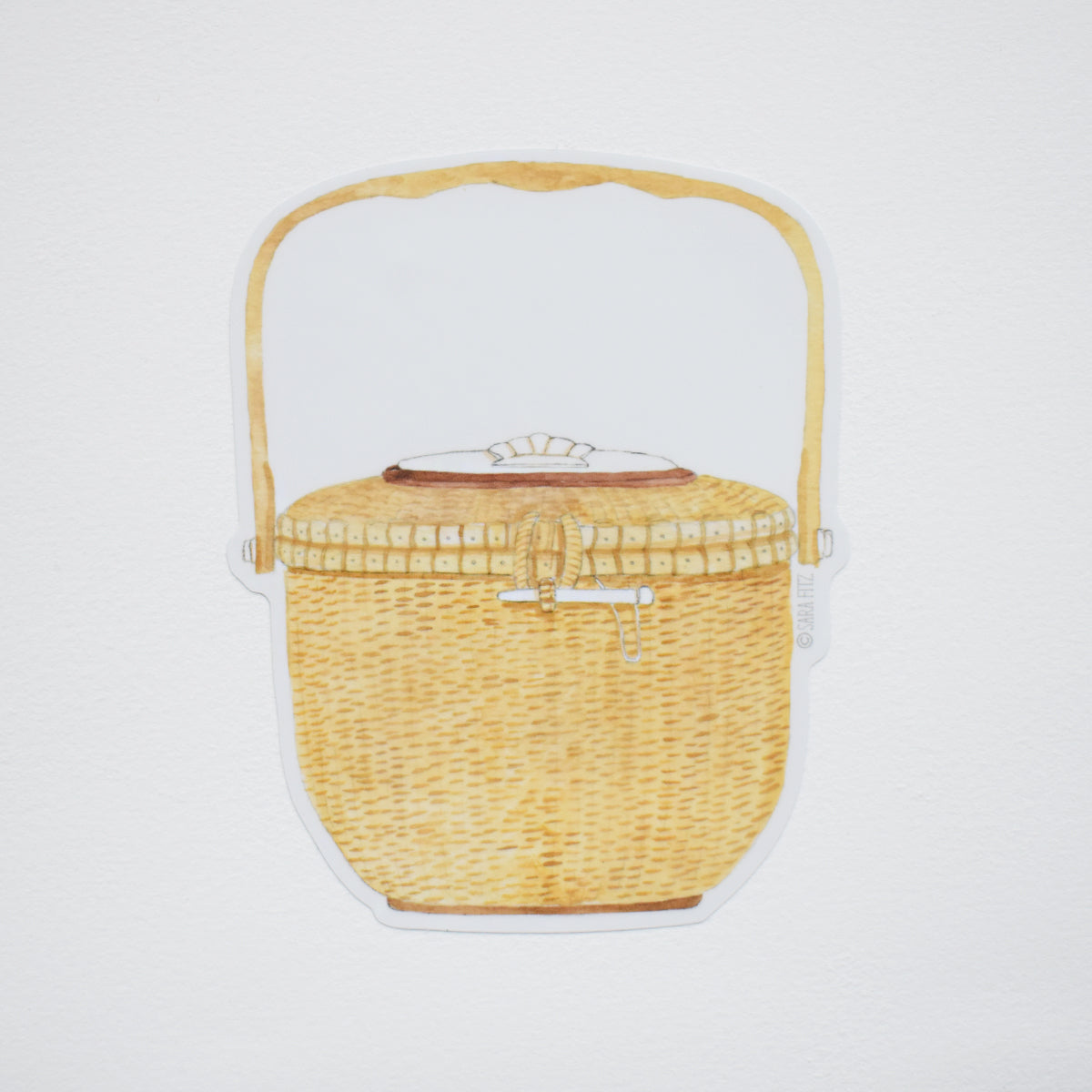 Nantucket Basket Sticker by Sara Fitz