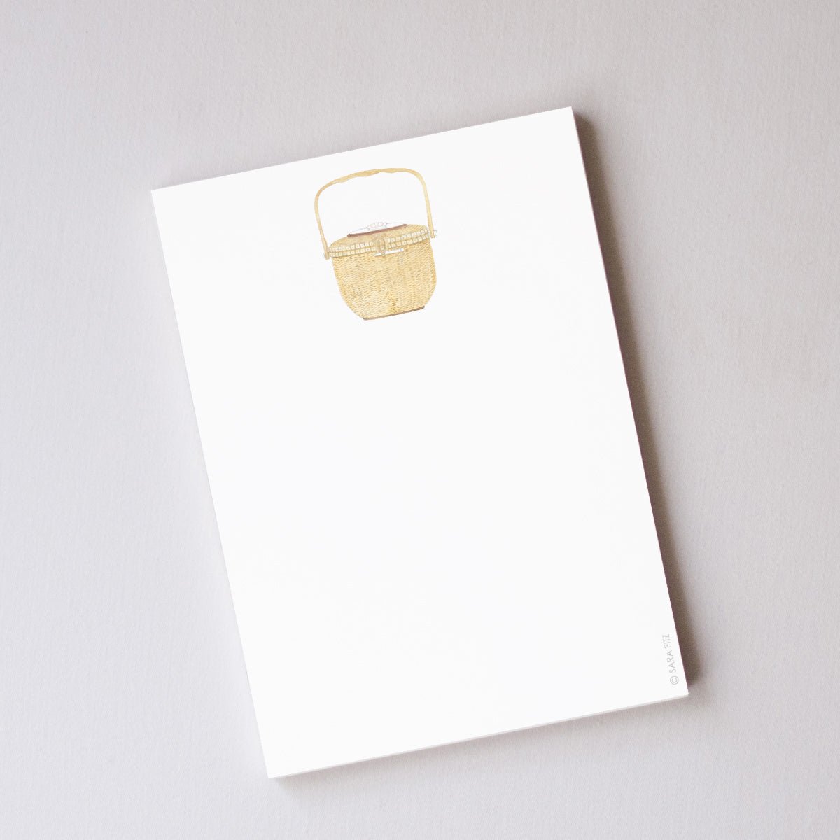 Notes Basket Sara Fitz Nantucket Basket Notepad 5x7 100 Pages