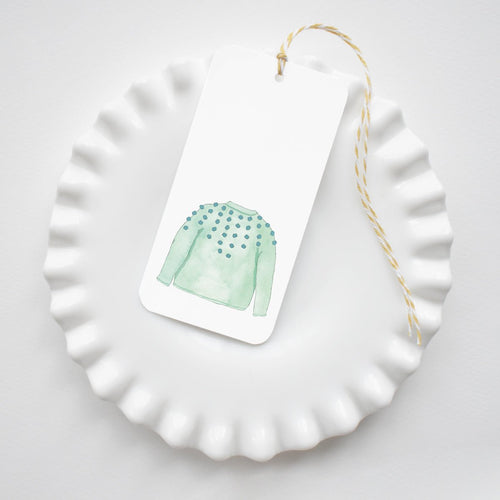 Pom Pom Sweater Tags by Sara Fitz