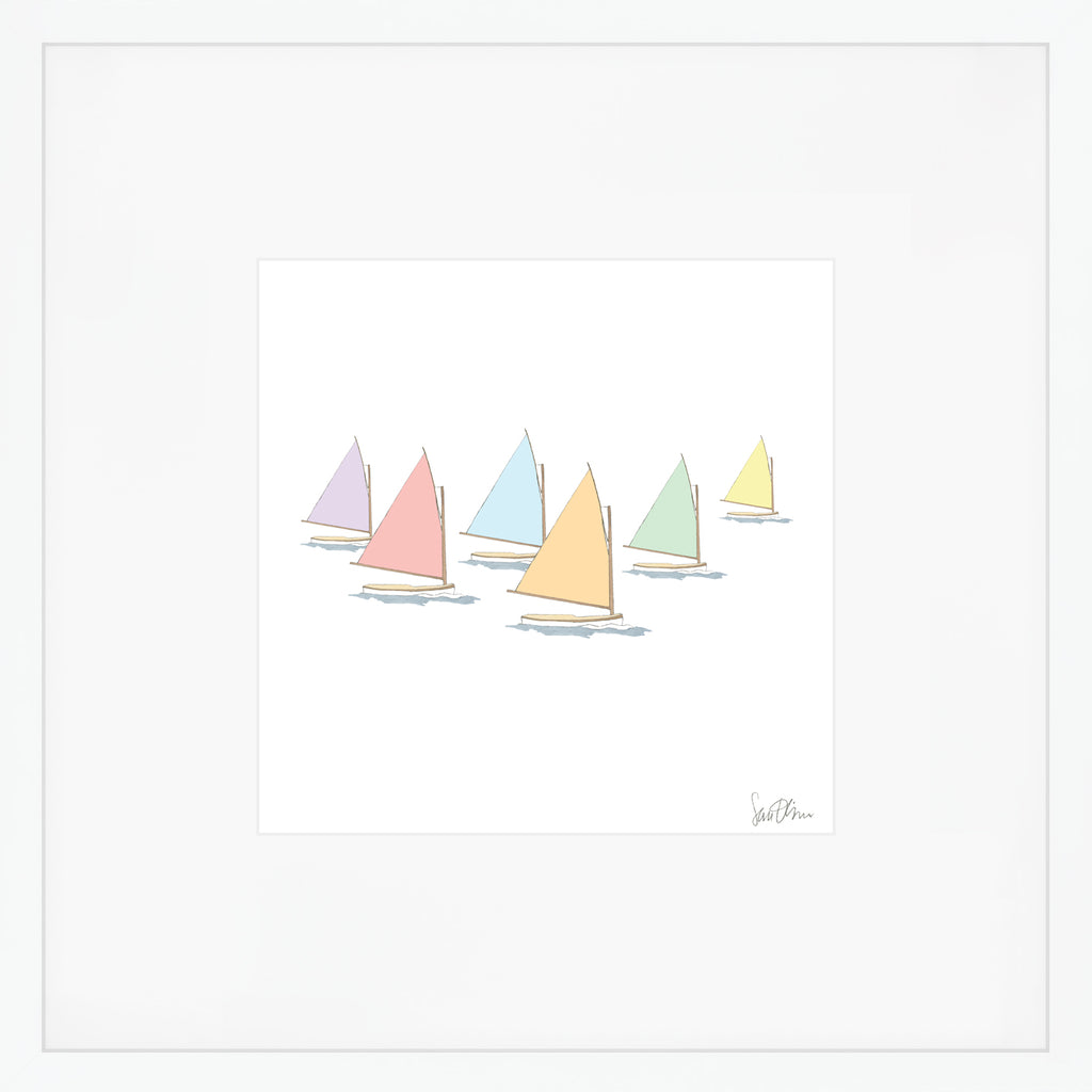 Rainbow Fleet Art Print by Sara Fitz