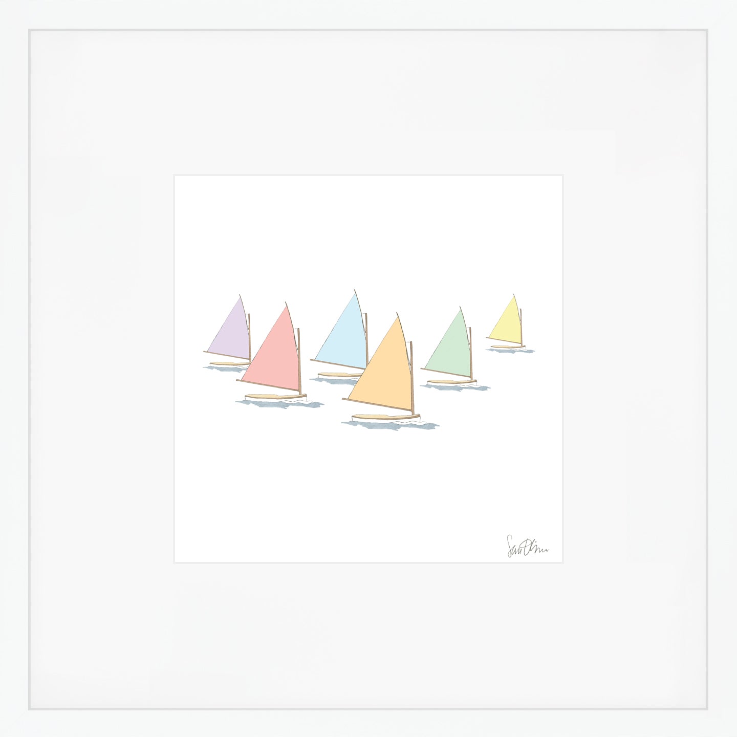 Rainbow Fleet Art Print by Sara Fitz
