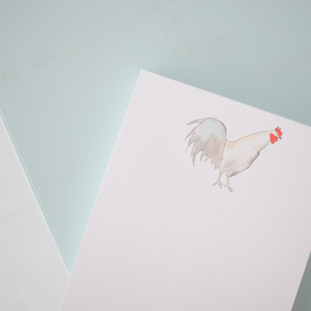 Rooster Notepad by Sara Fitz