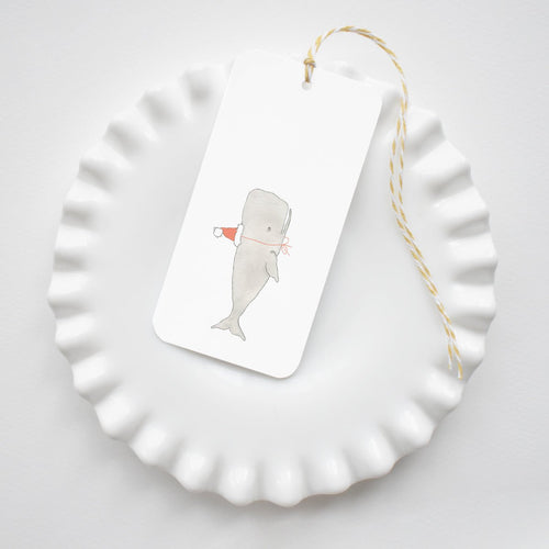 Santa Whale Tags by Sara Fitz