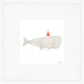 Santa Whale Art Print by Sara Fitz