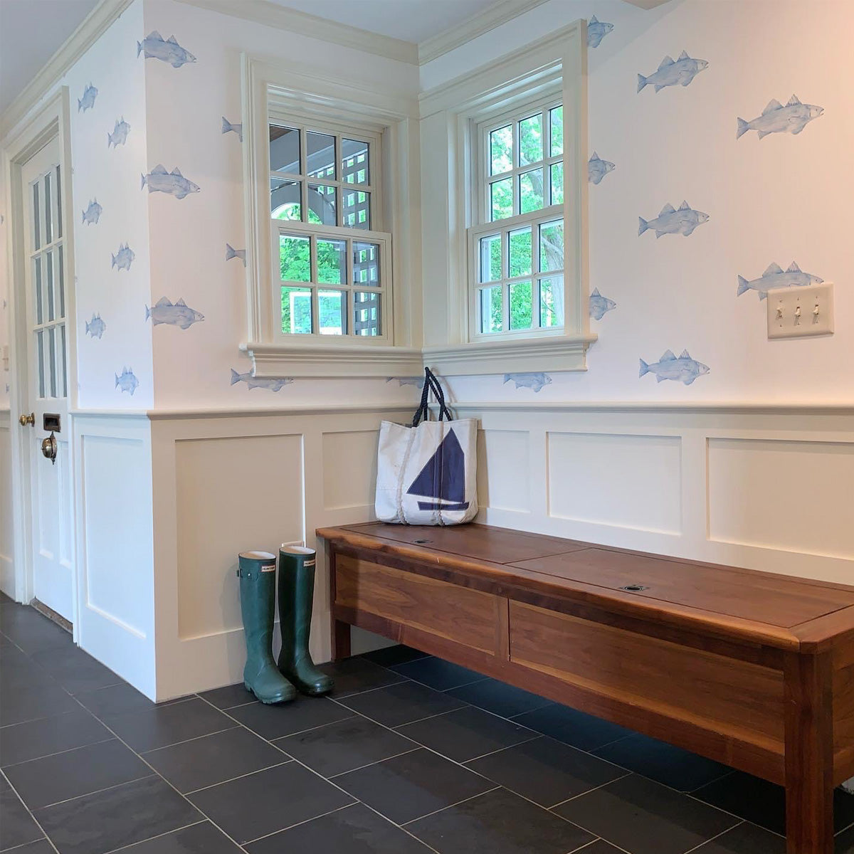 Blue Fish Wallpaper by Sara Fitz