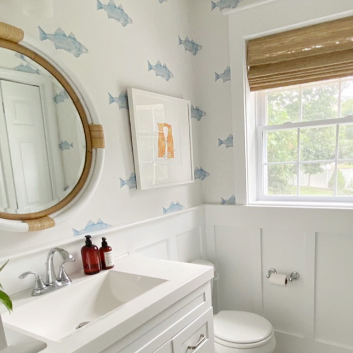 Blue Fish Wallpaper by Sara Fitz