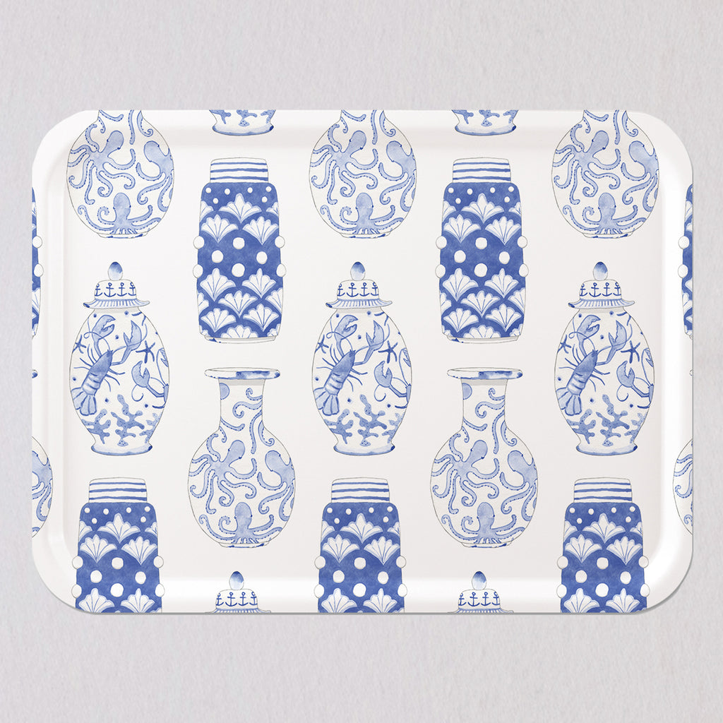 Large Nautical Ginger Jar Tray by Sara Fitz