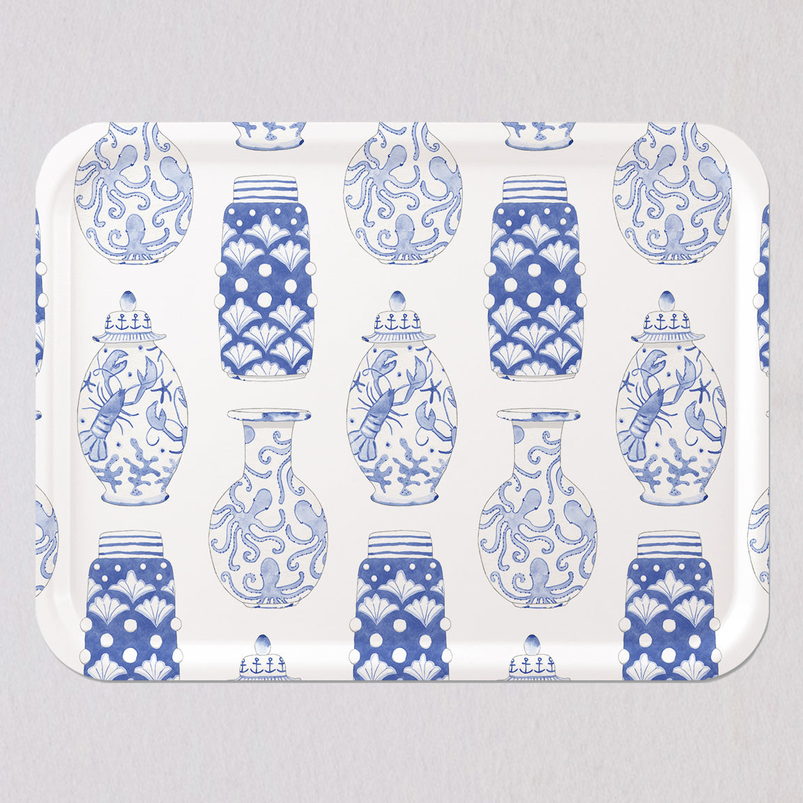 Large Nautical Ginger Jar Tray by Sara Fitz