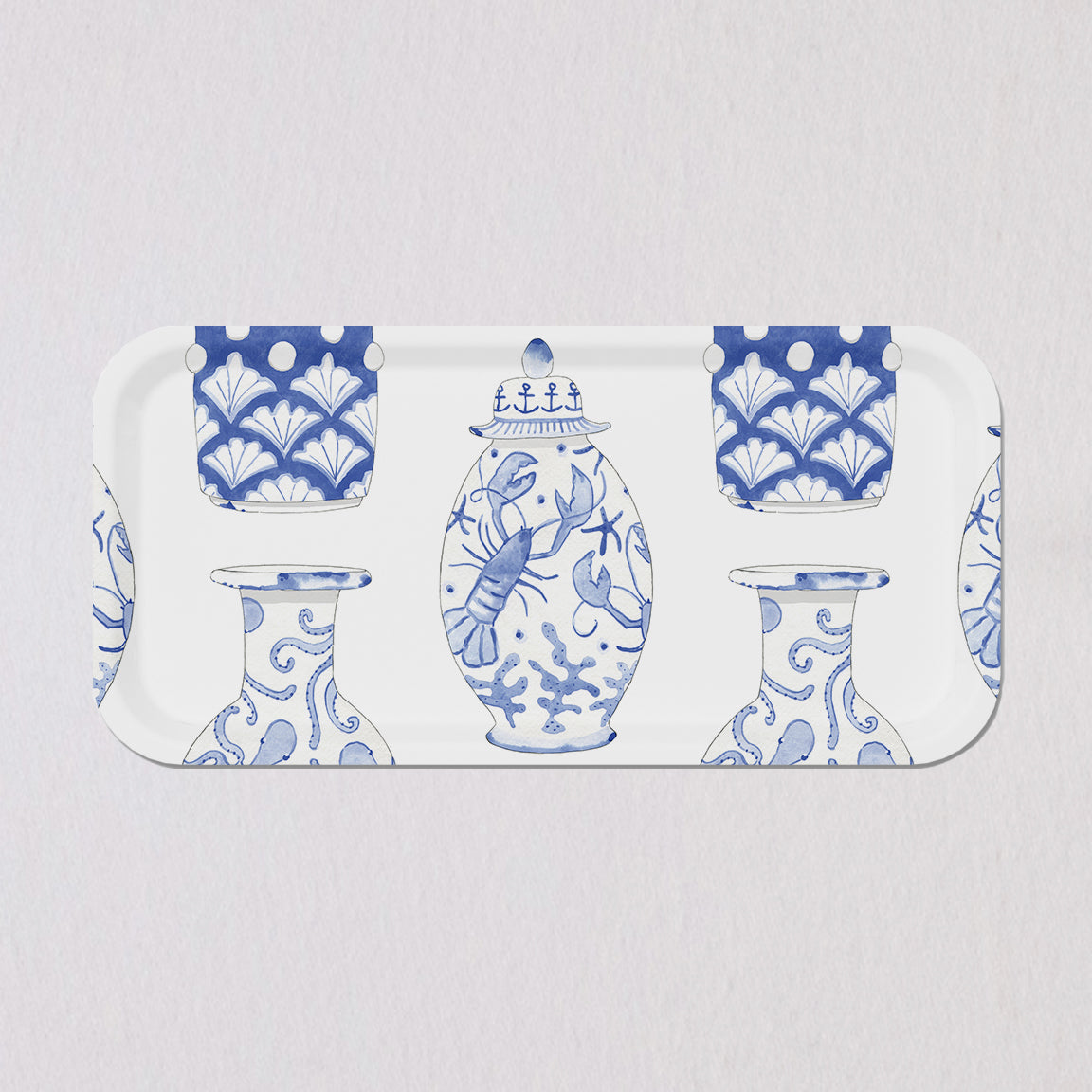 Small Nautical Ginger Jar Tray by Sara Fitz