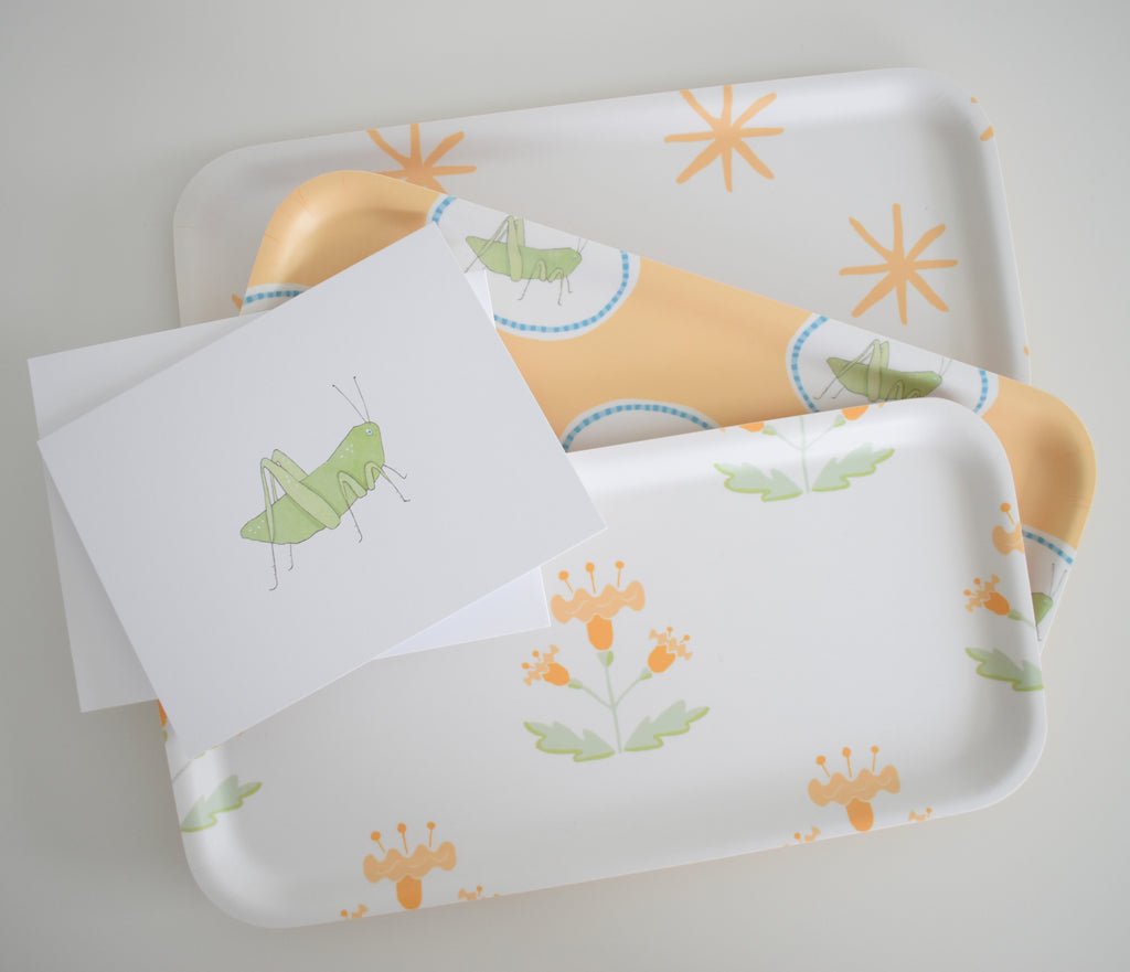 Small Block Print Sherbet Tray by Sara Fitz