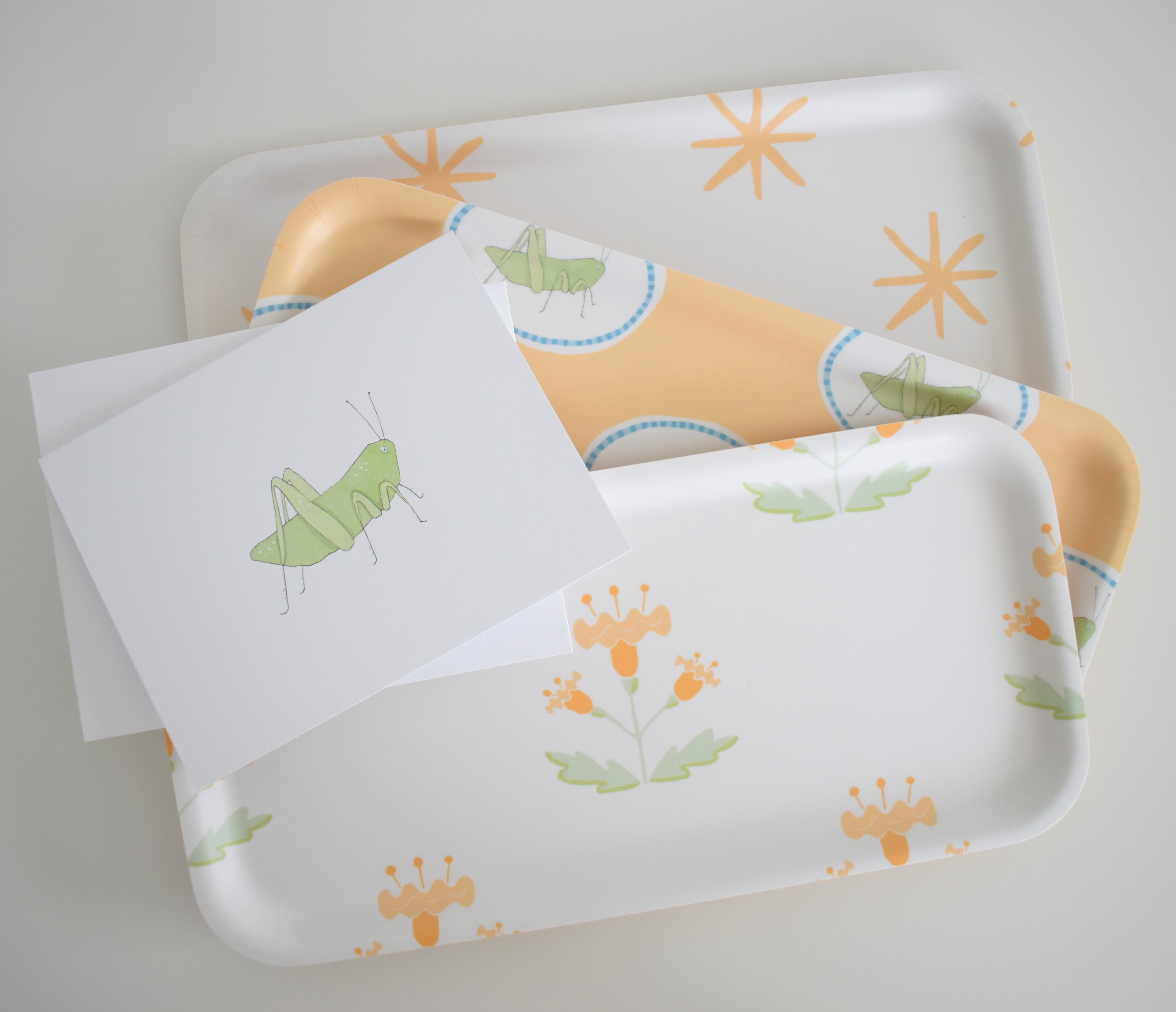 Small Block Print Sherbet Tray by Sara Fitz