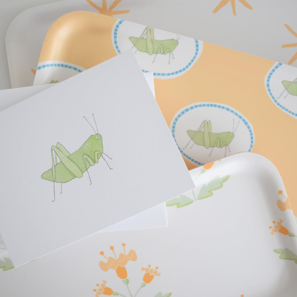 Grasshopper Note Card by Sara Fitz