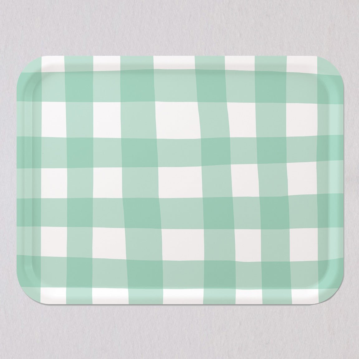 Large Mint Check Tray by Sara Fitz